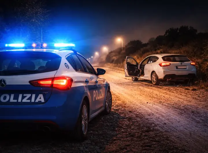 Inseguimento notturno sulla strada sterrata