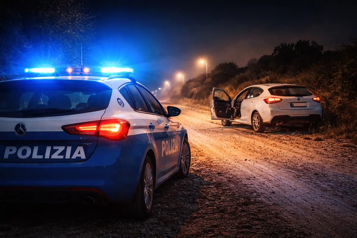 Inseguimento notturno sulla strada sterrata